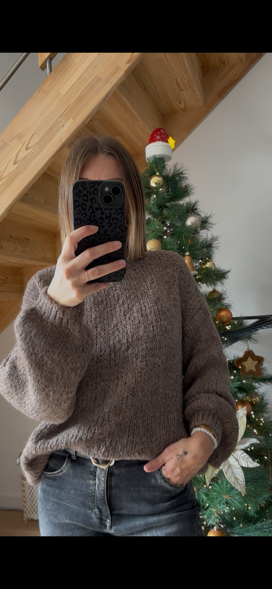 Pull Taupe Maë