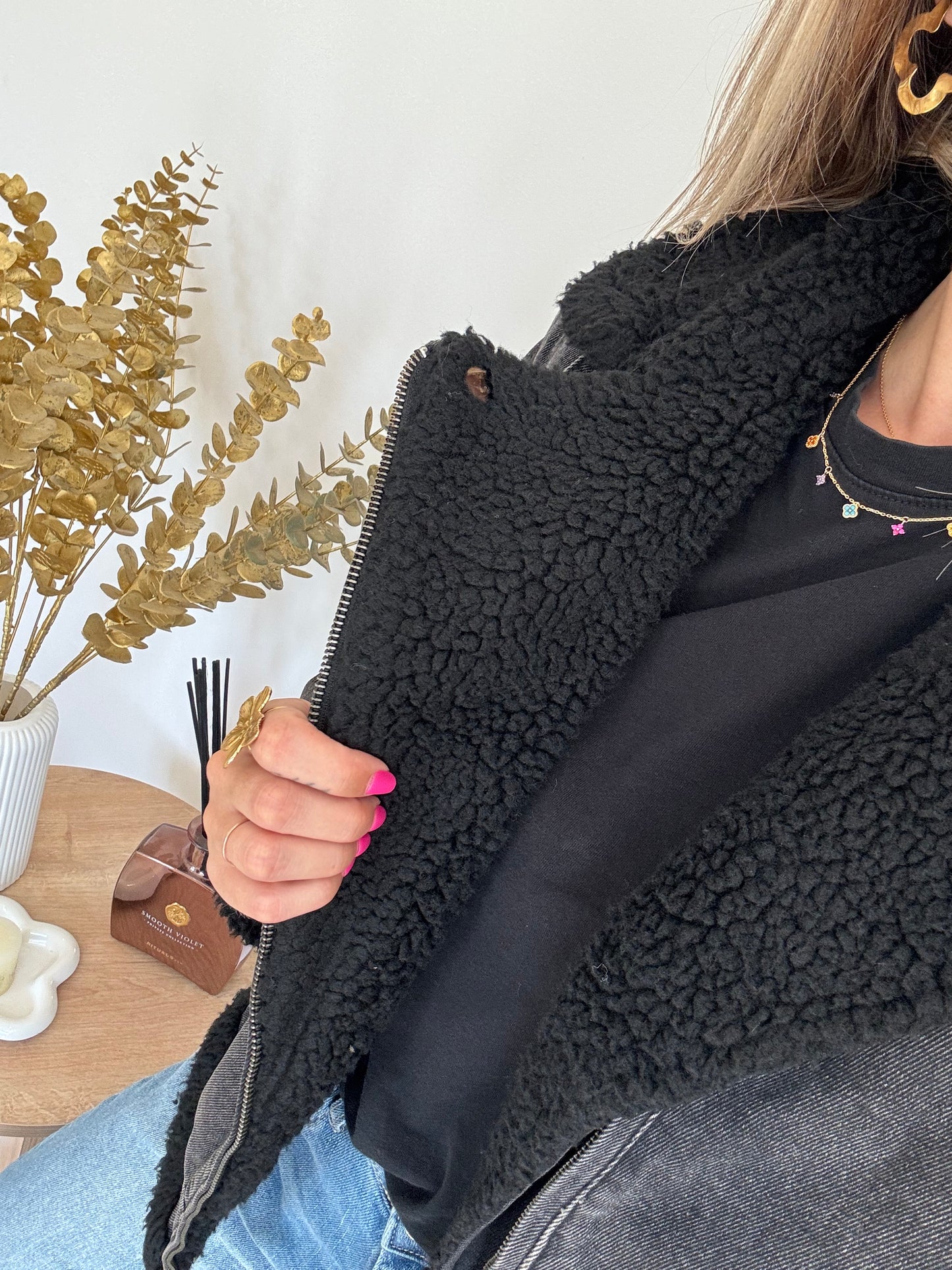 Manteau Fourré effet Mouton