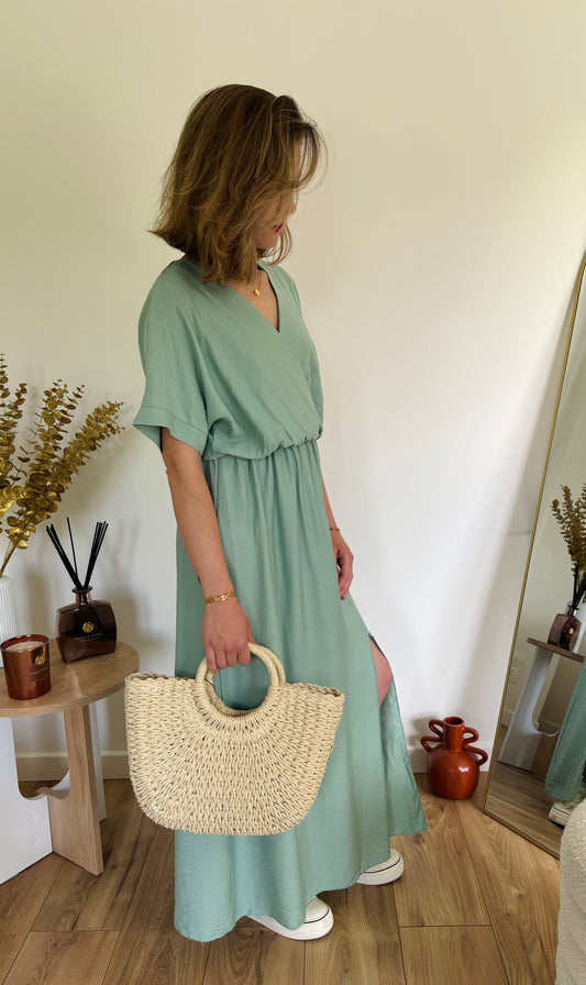 Robe fluide vert d’eau