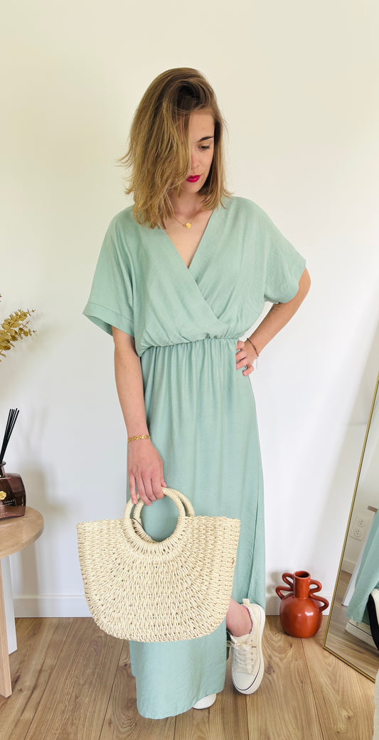 Robe fluide vert d’eau