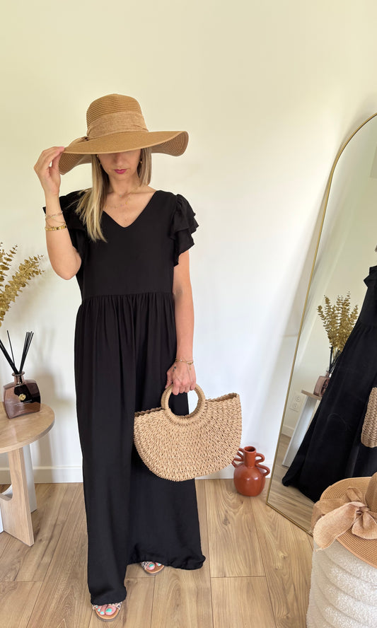 Robe boutons noir